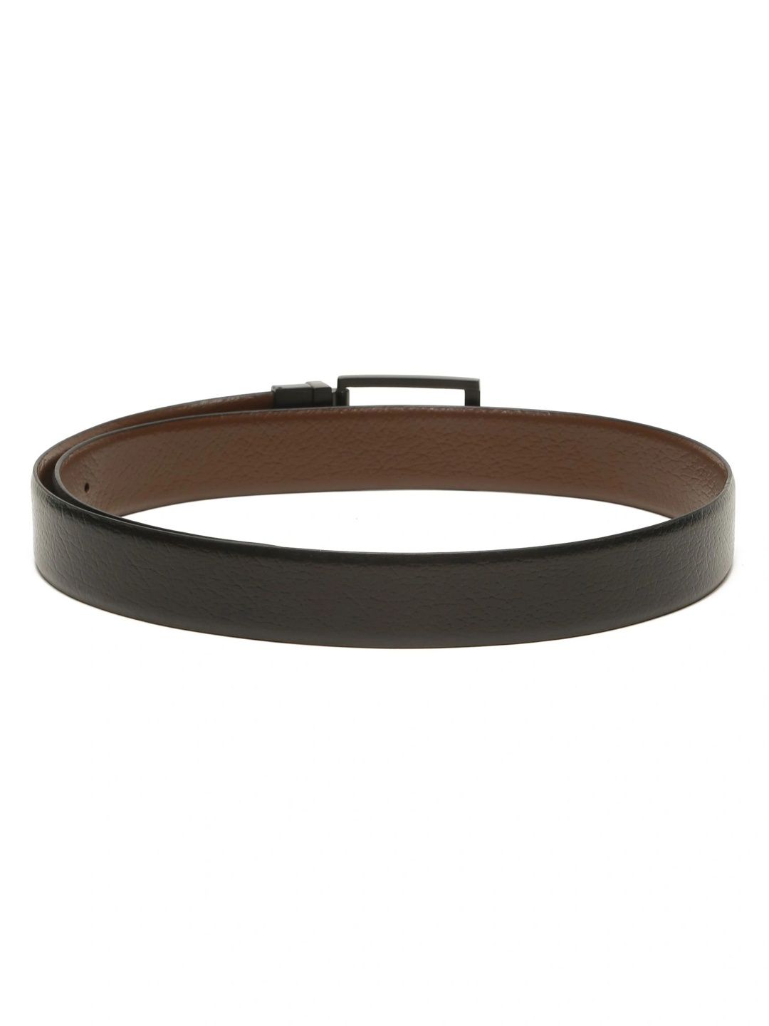 Teakwood Leathers Men Textured Leather Reversible Belt