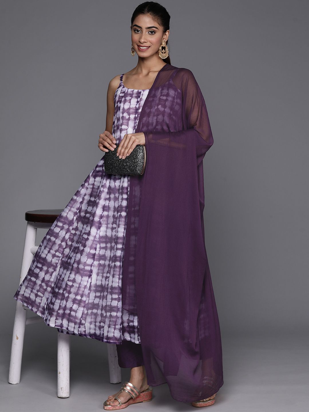 Varanga Printed Chanderi Silk Kurta with Trousers & Dupatta