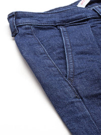 all about you Women Wide Leg Stretchable Pleated Cropped Jeans