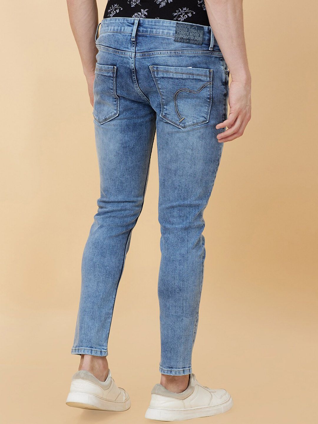Being Human Men Low Distress Heavy Fade Stretchable Jeans