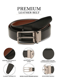 Teakwood Leathers Men Leather Reversible Formal Belt