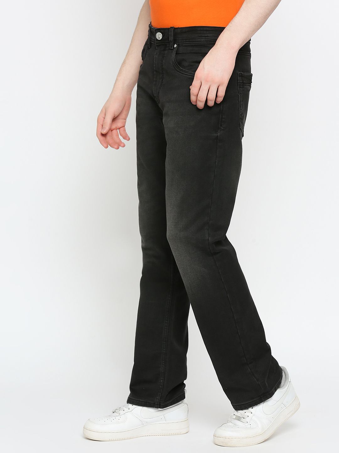 Menjadi Lelaki Manusia Bootcut Fit Cahaya Pudar Seluar Jeans