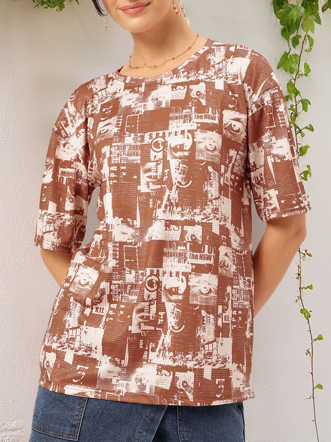 DressBerry Quirky Chronicles Graphic Printed Insta-Ready Comfy Tee