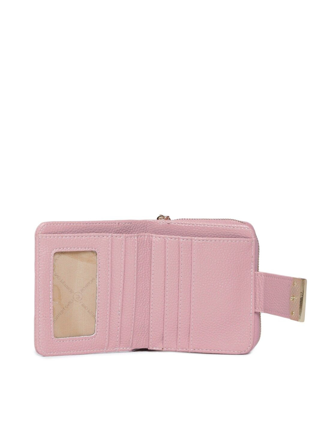 Lino Perros Women Pink Solid Zip Around Wallet