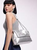 DressBerry Textured Structured Shoulder Bag