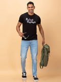 Being Human Men Printed Extended Sleeves Applique T-shirt