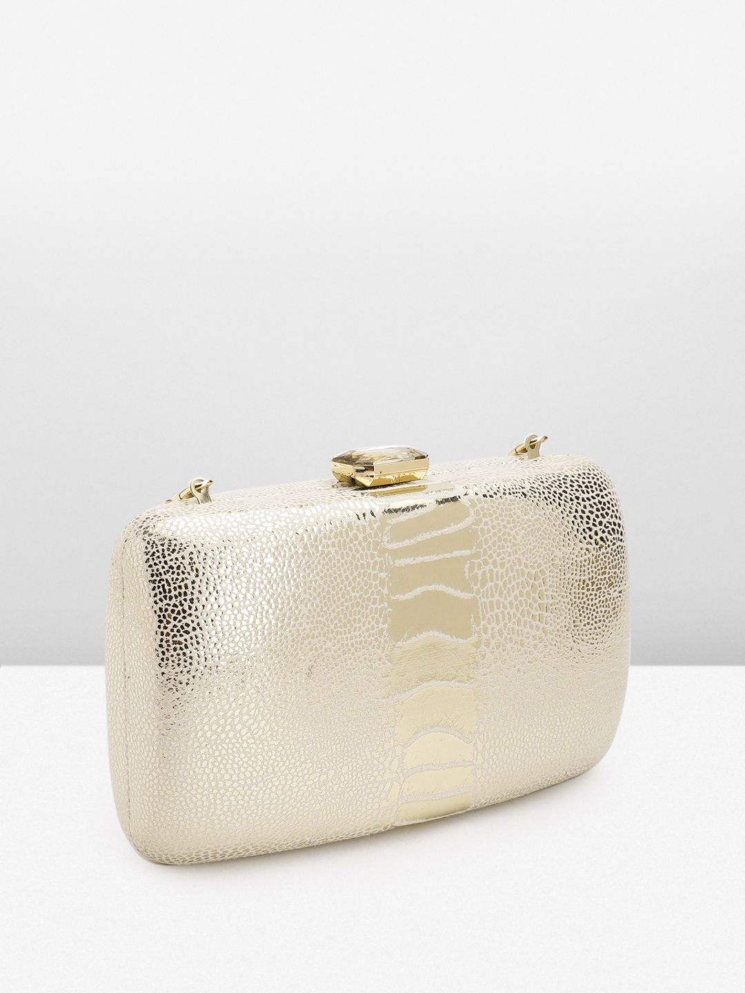 Lino Perros Snake Skin Textured Box Clutch
