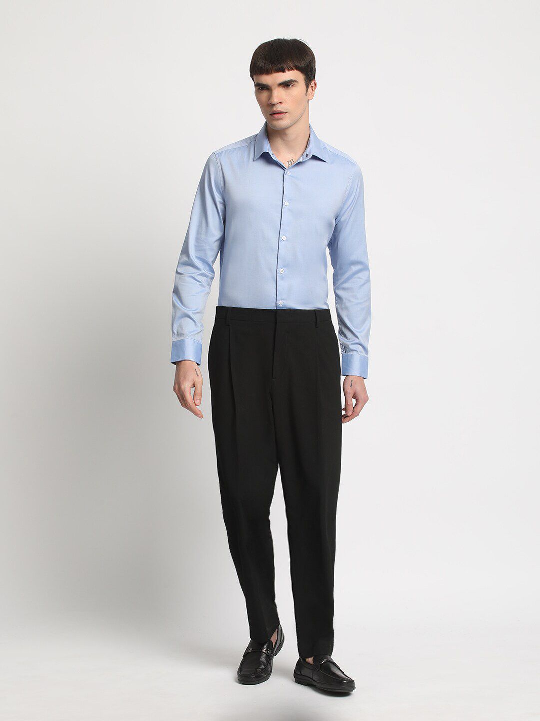 THE BEAR HOUSE Slim Fit Opaque Cotton Formal Shirt