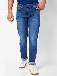 SPYKAR Men Relaxed Fit Clean Look Whiskers Cotton Jeans