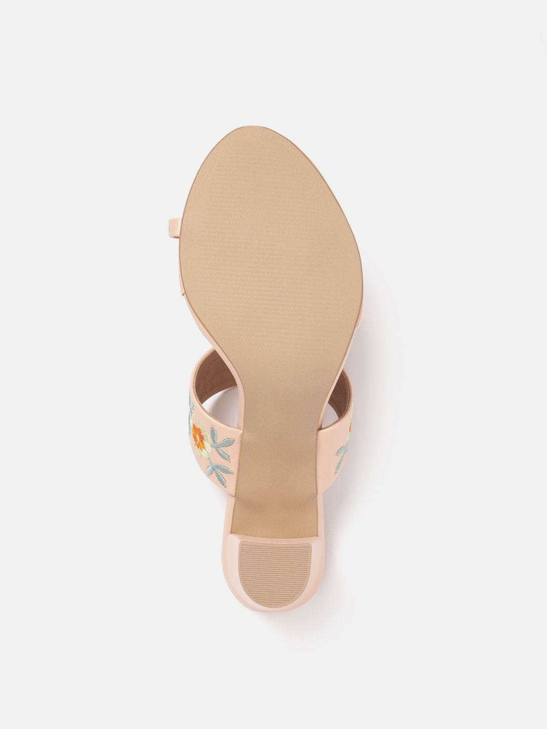 House of Pataudi Floral Embroidered Block Heels