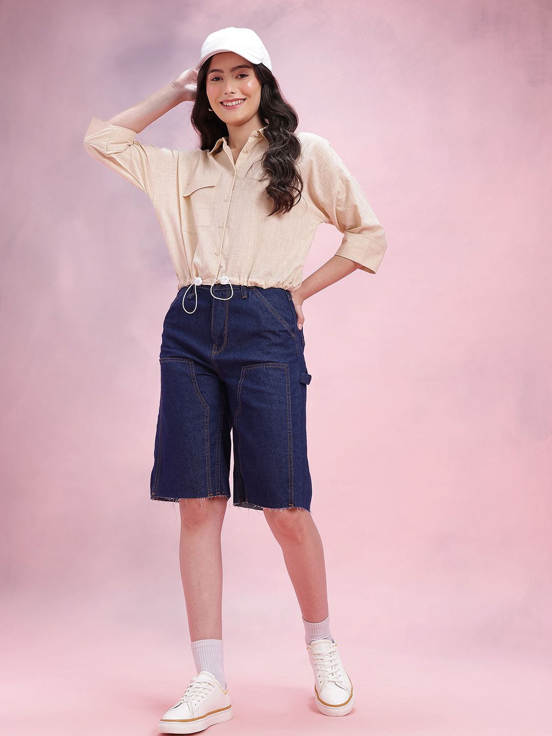 DressBerry Cotton Pocket Detail Casual Shirt With Toggles