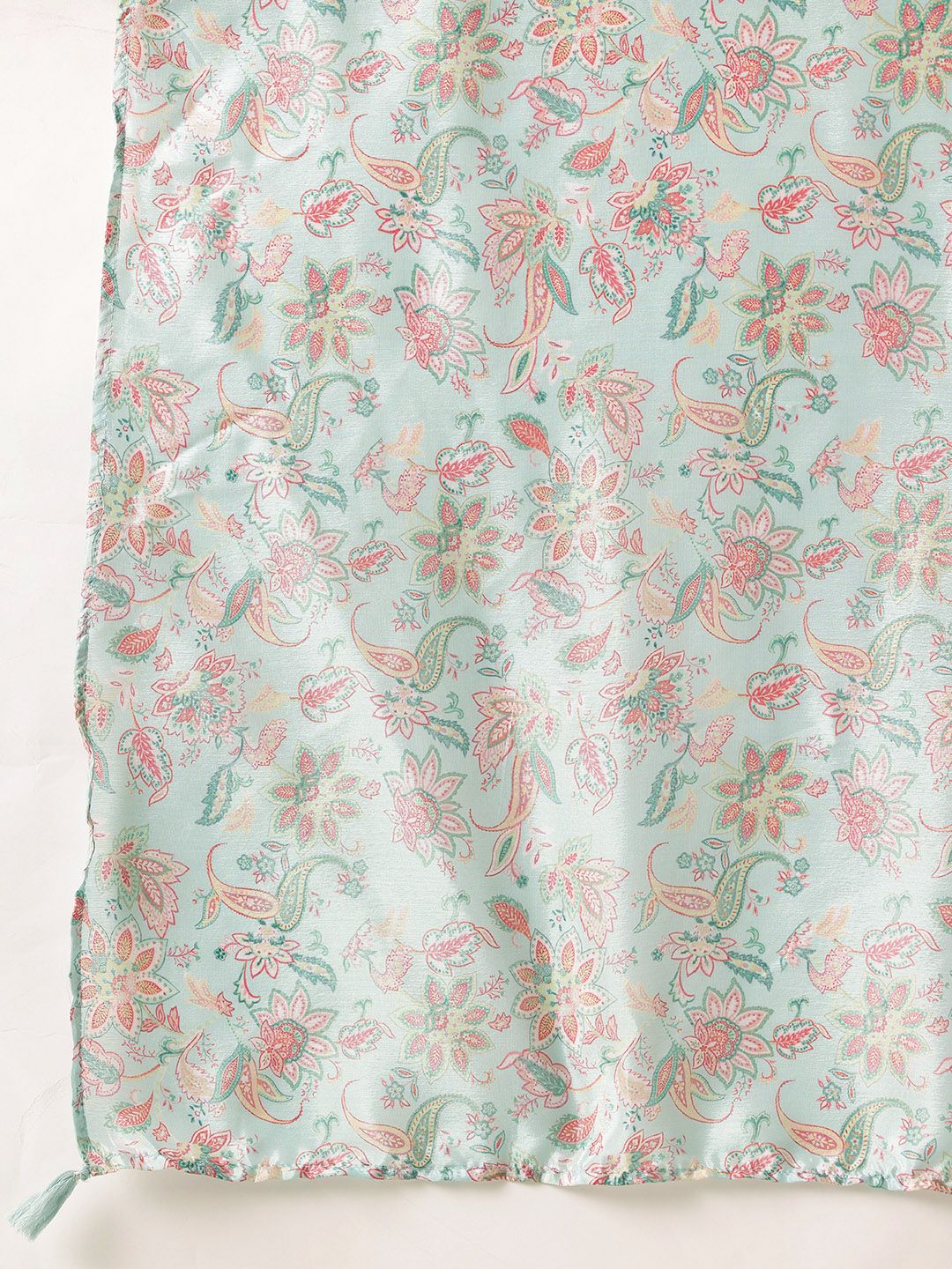 all about you Ethnic Motifs Printed Satin-Finish Festive Maxi Empire Dress with Scarf