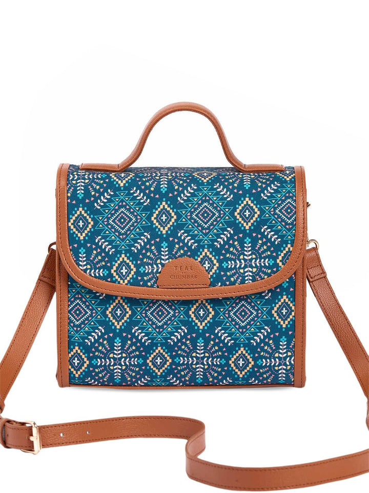 TEAL BY CHUMBAK Graphic Printed Sling Bag