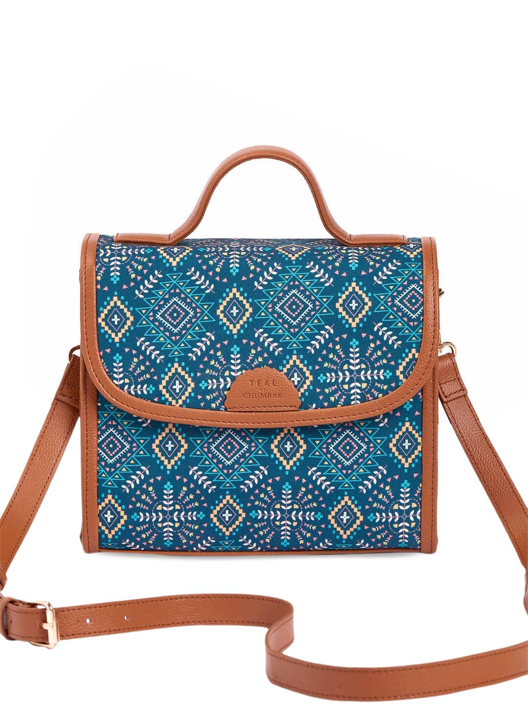 TEAL BY CHUMBAK Graphic Printed Sling Bag