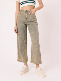 DressBerry Women Urban Classic Baggy Fit Faded Jeans