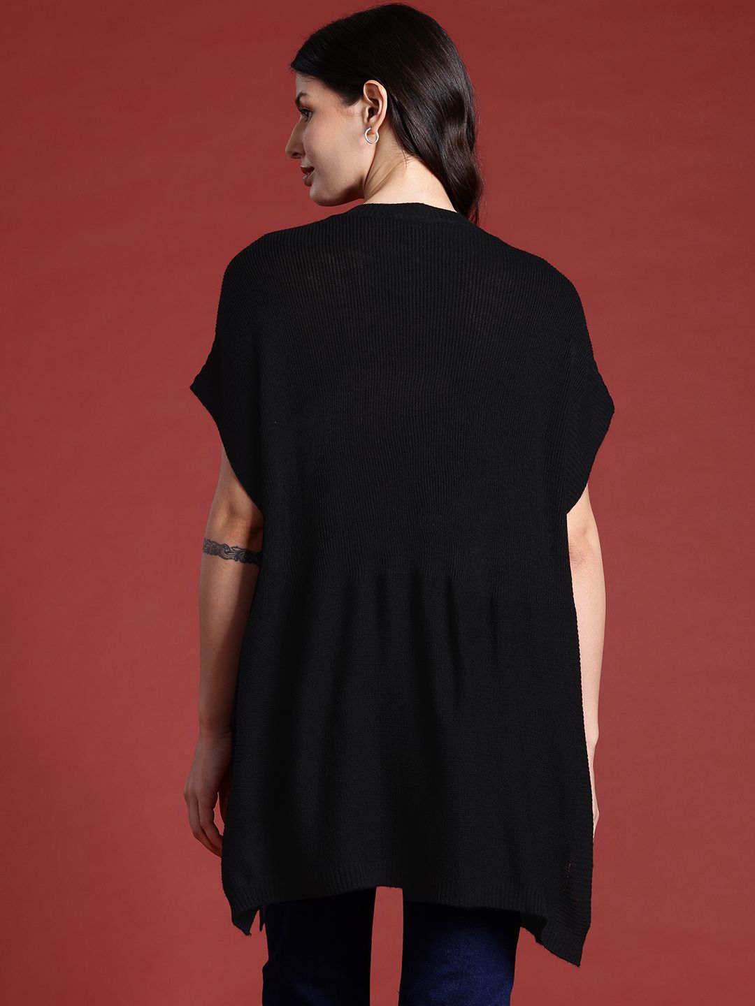 all about you Women Longline Acrylic Poncho