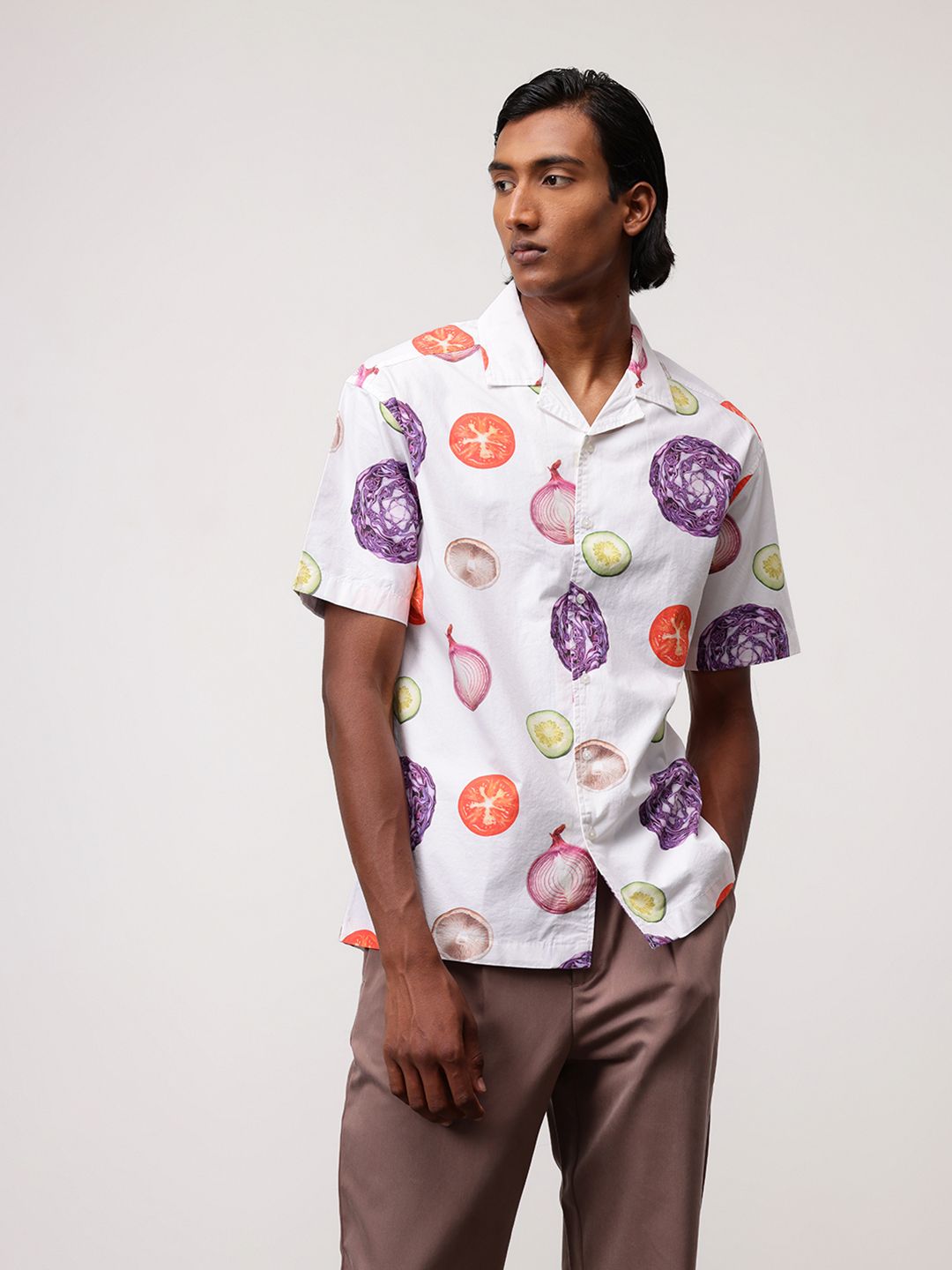 ether Comfort Fit Printed Organic Cotton Shirt