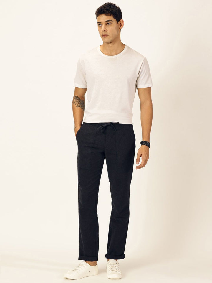 Thomas Scott Men Classic Cotton Linen Casual Trouser
