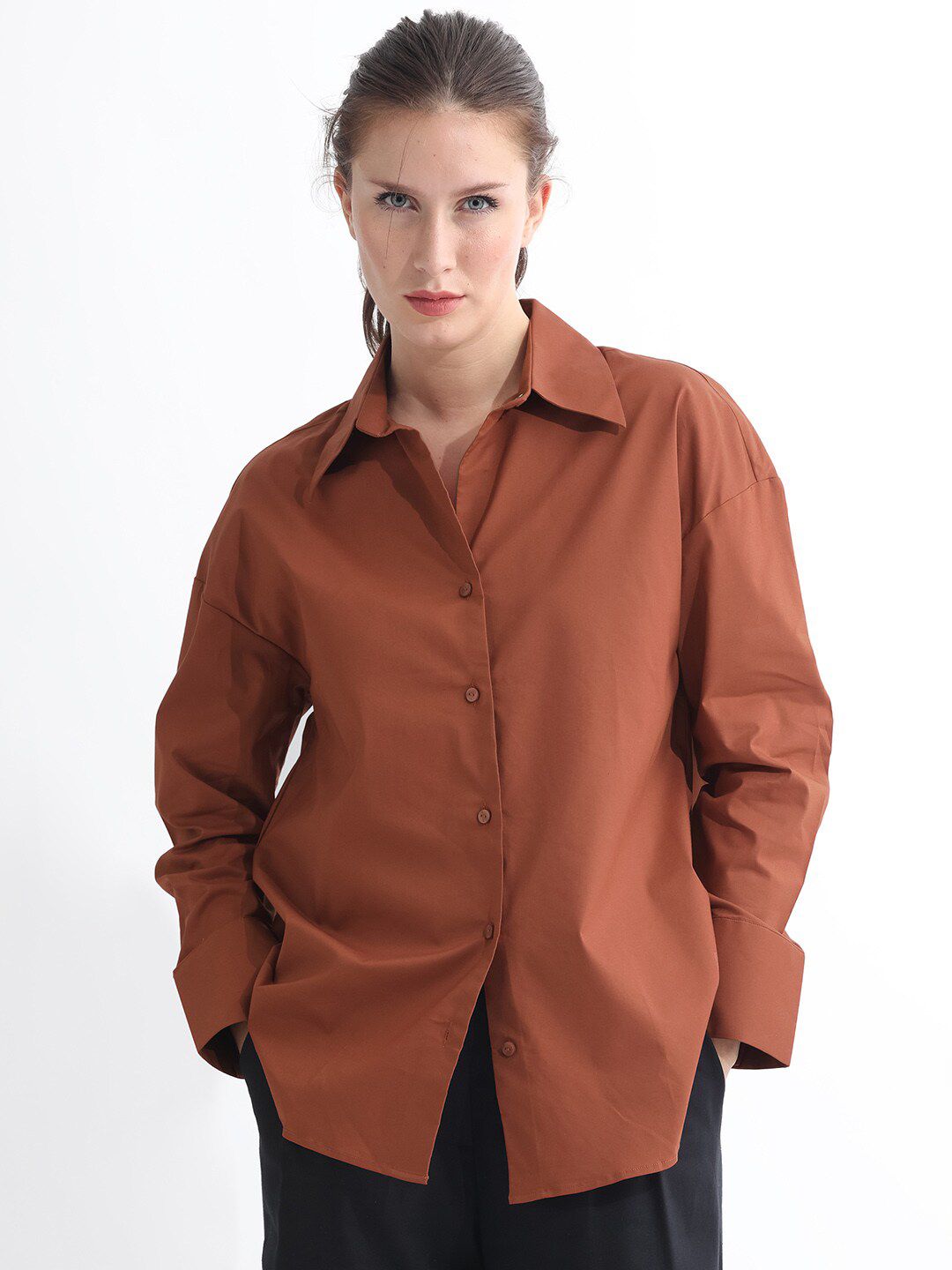 RAREISM Cotton Slim Fit Casual Shirt