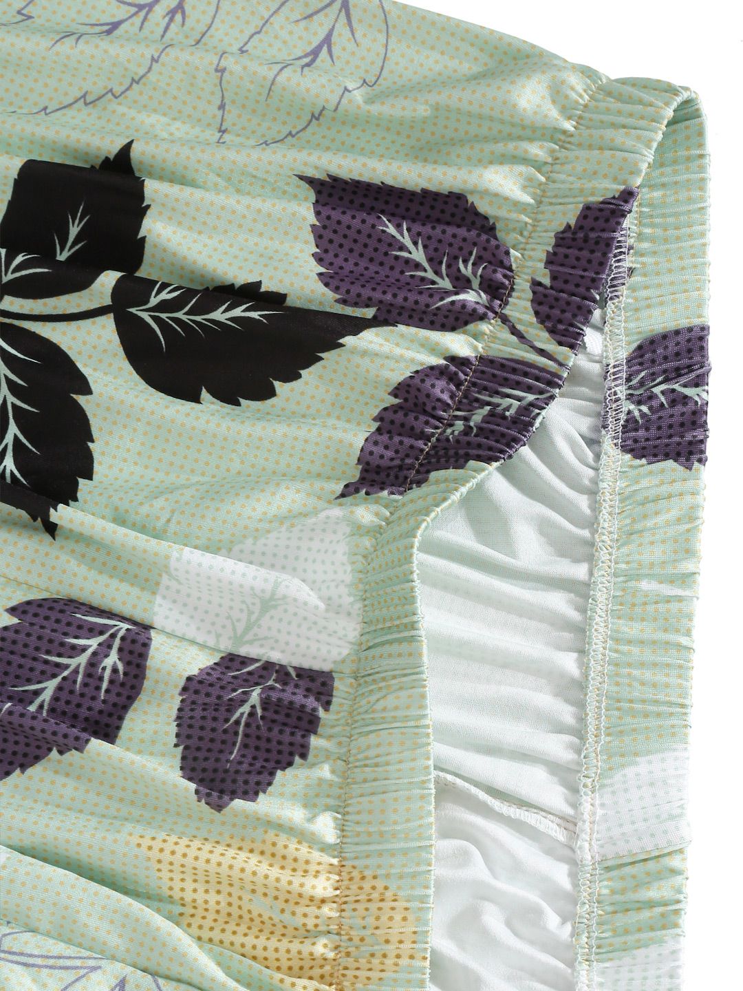 Cortina Green & White Floral Printed 3-Seater Sofa Cover