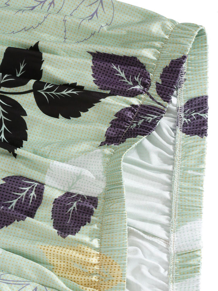 Cortina Green & White Floral Printed 3-Seater Sofa Cover