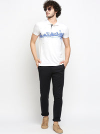 SPYKAR Men Navy Blue Loose Fit Low-Rise Chambray Chinos Trousers