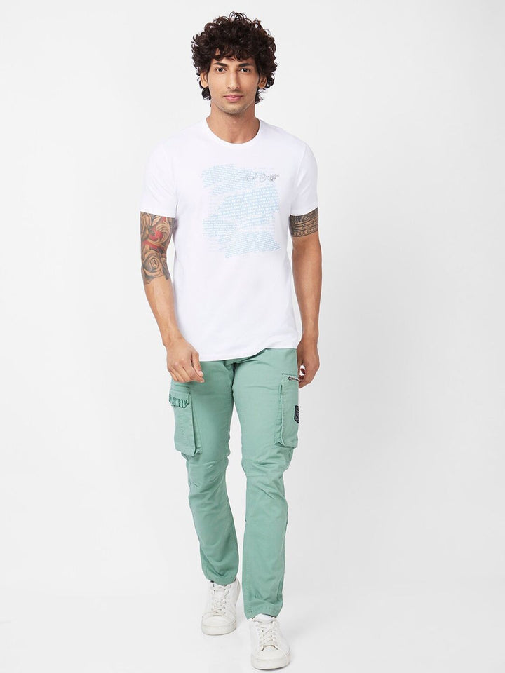 SPYKAR Typography Printed Slim Fit T-shirt