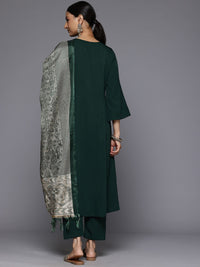 Varanga Panelled Gotta Patti Silk Crepe Kurta With Trousers & Dupatta