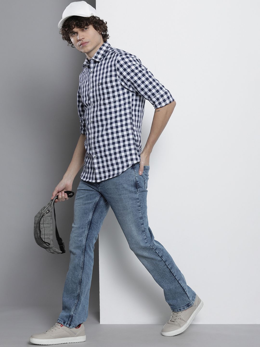 The Indian Garage Co Men Buffalo Checks Casual Shirt