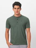 Urbano Fashion Men Henley Neck Cotton Slim Fit T-shirt