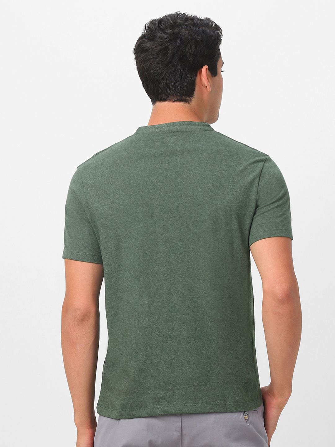 Urbano Fashion Men Henley Neck Cotton Slim Fit T-shirt