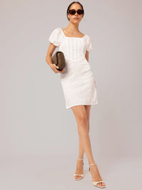 DressBerry Girly Glam Ivory Mini Dress