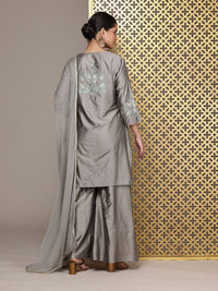 House of Pataudi Yoke Design Thread Work Jashn Kurta and Palazzos with Dupatta