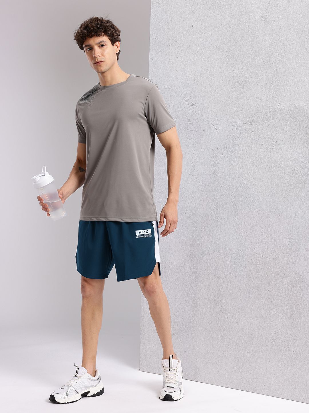 HRX by Hrithik Roshan Men Brand Logo Printed Mid-Rise Training Shorts
