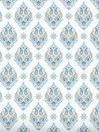 BOMBAY DYEING Cardinal Blue Floral Printed Cotton 120 TC Queen Bedsheet Set 2.54 x 2.24m