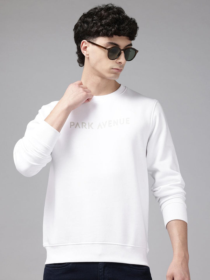 Park Avenue Brand Logo Print Slim Fit Sweatshirt