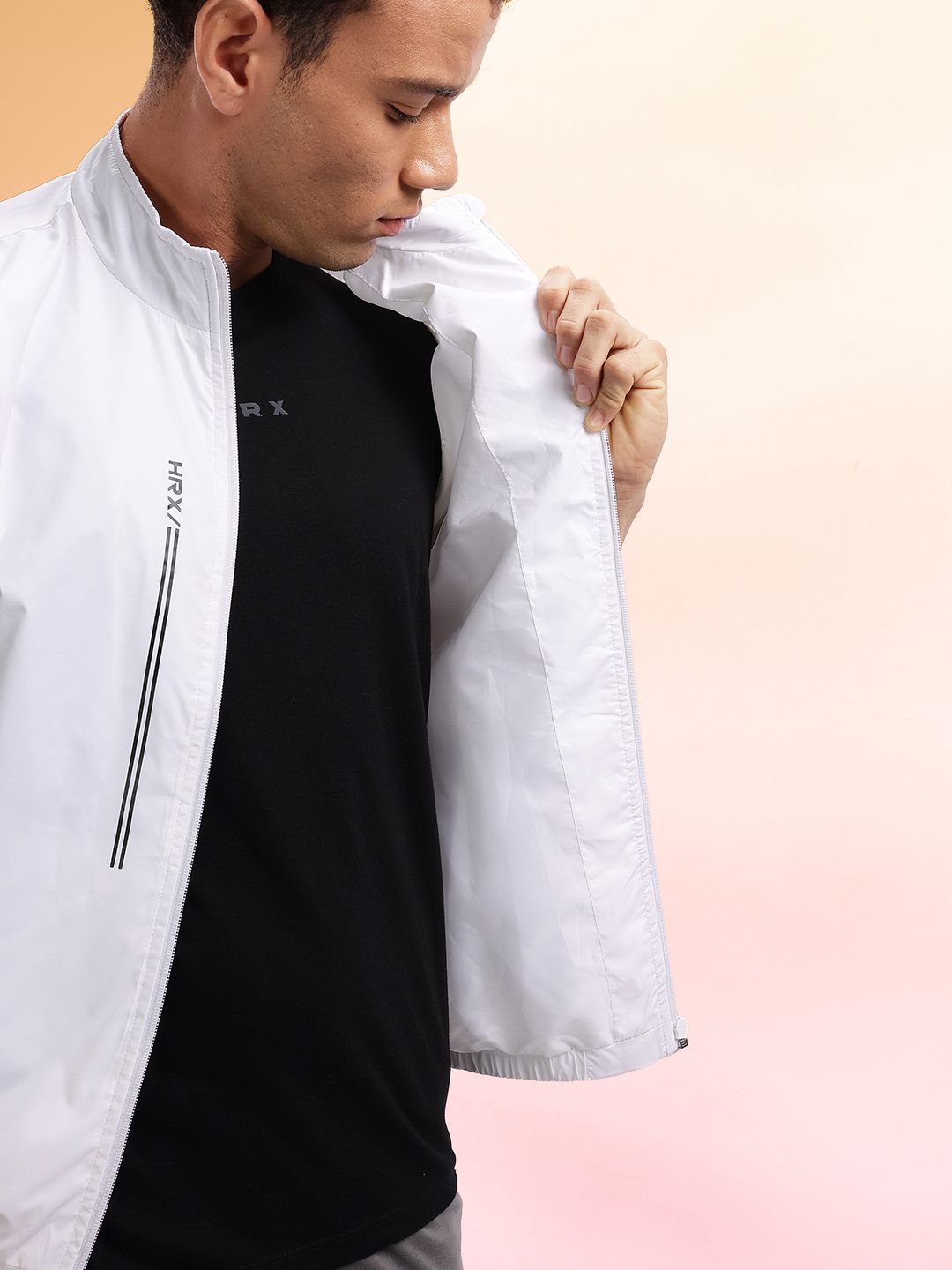 HRX by Hrithik Roshan Mock Collar Brand Logo Detail Gilet