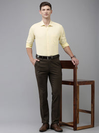 Park Avenue Pure Cotton Self Design Textured Slim Fit Opaque Formal Shirt