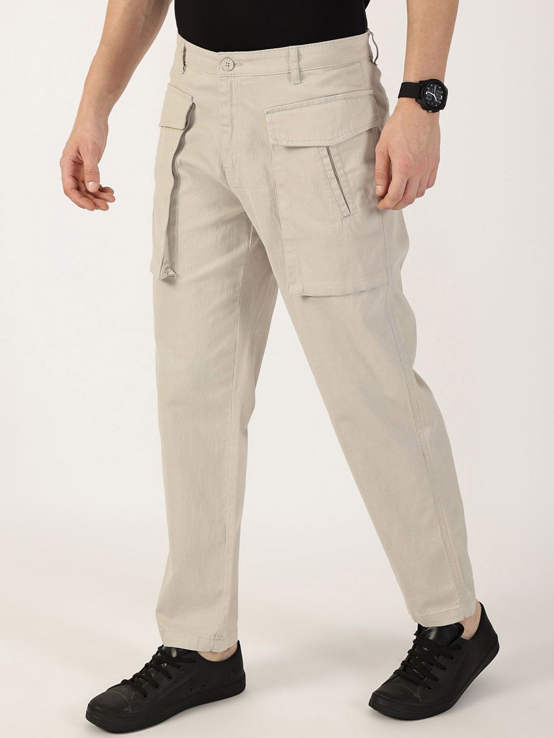 Thomas Scott Men Smart Regular Fit Mid-Rise Cargos