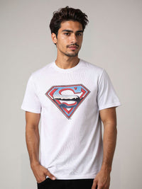 The Indian Garage Co Men Superman Graphic Printed Round Neck Cotton Slim Fit T-shirt