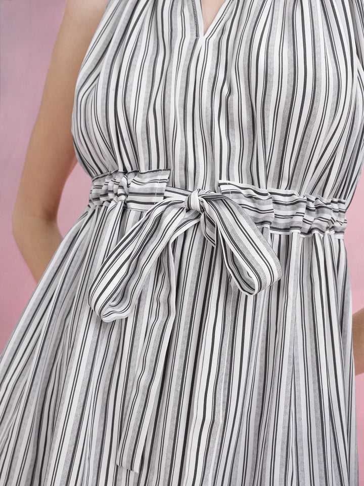 DressBerry Striped A-Line Dress
