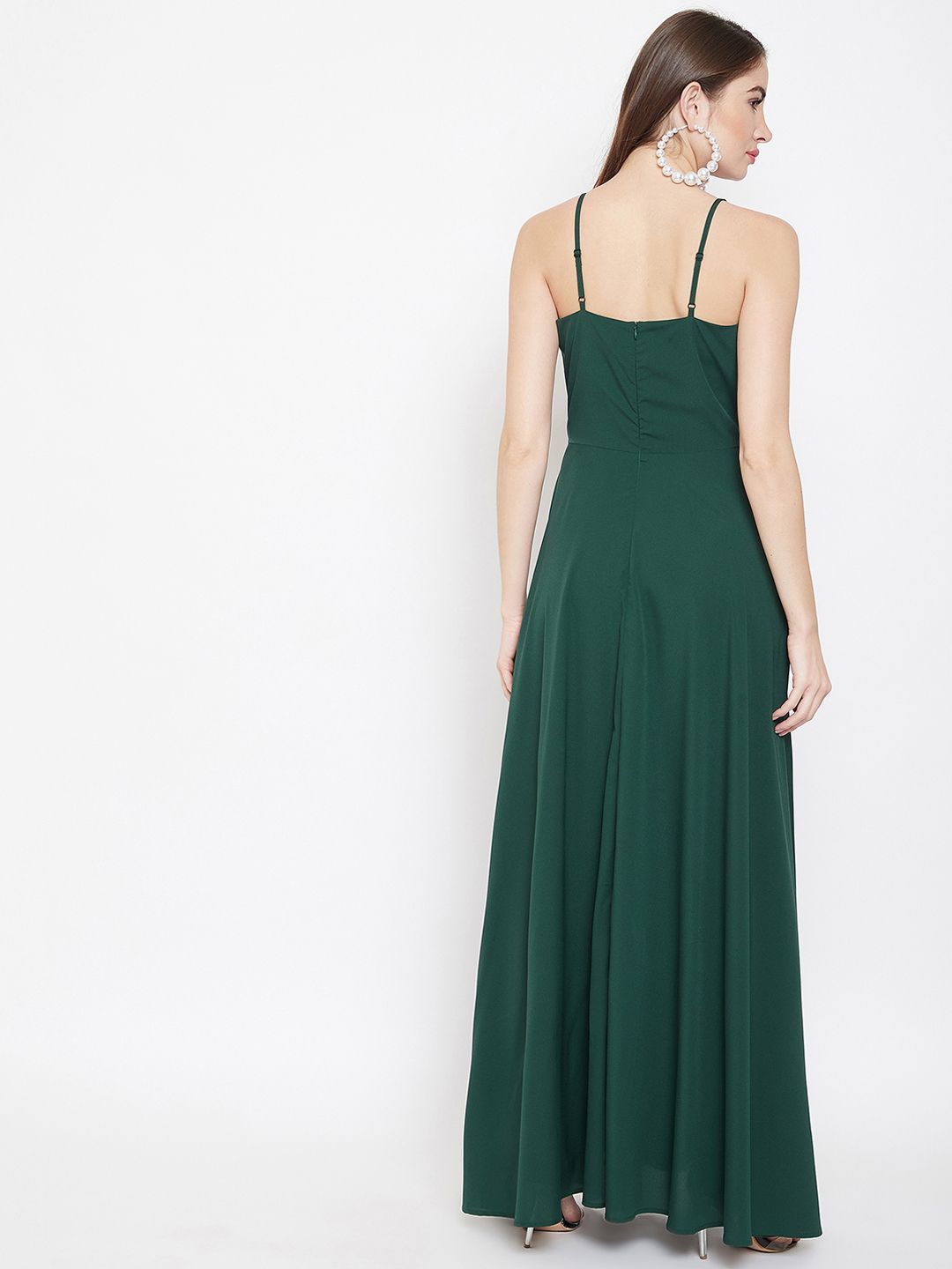 Berrylush Green Wrap Maxi Dress