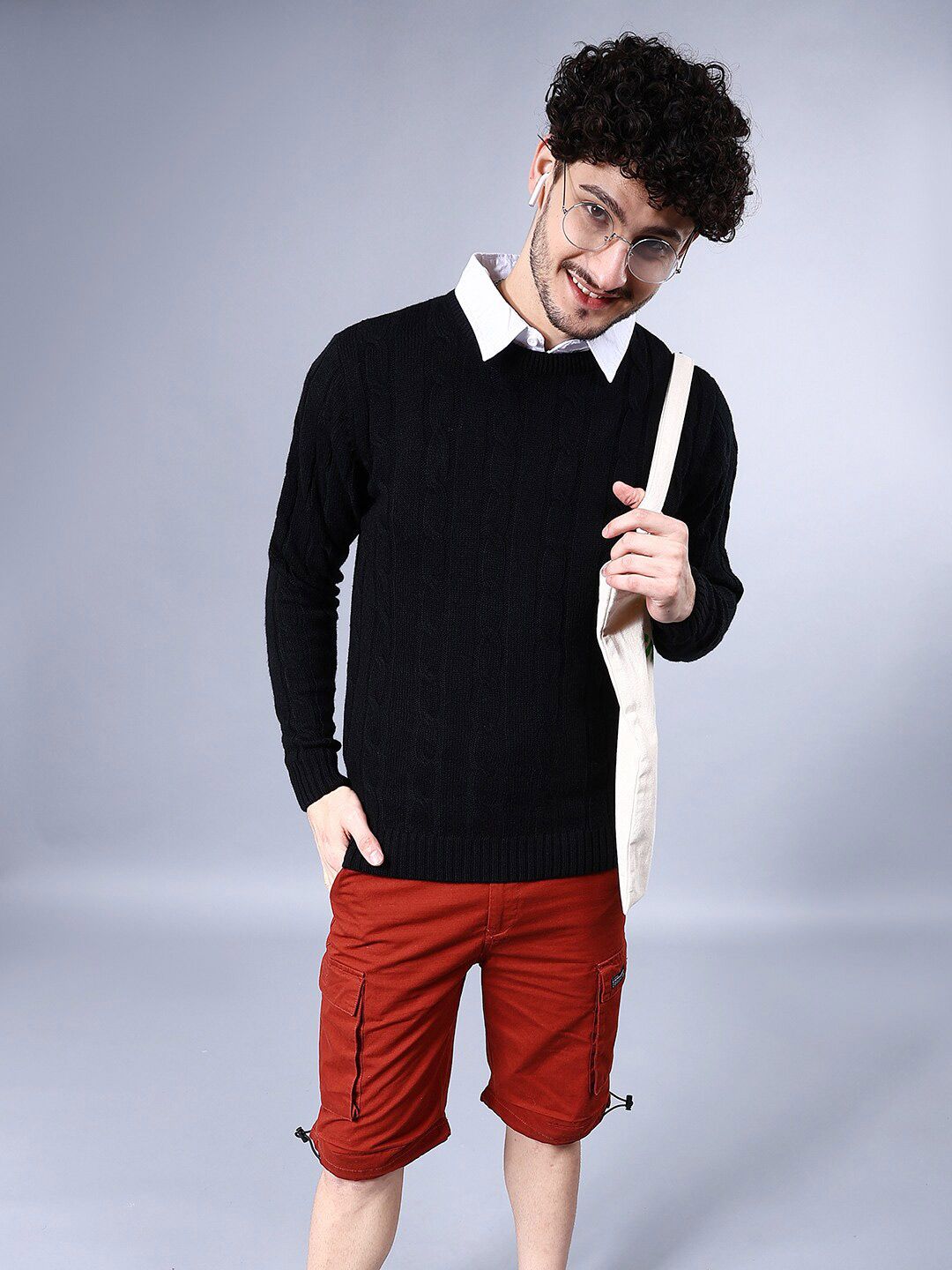 The Indian Garage Co  Striped Acrylic Pullover