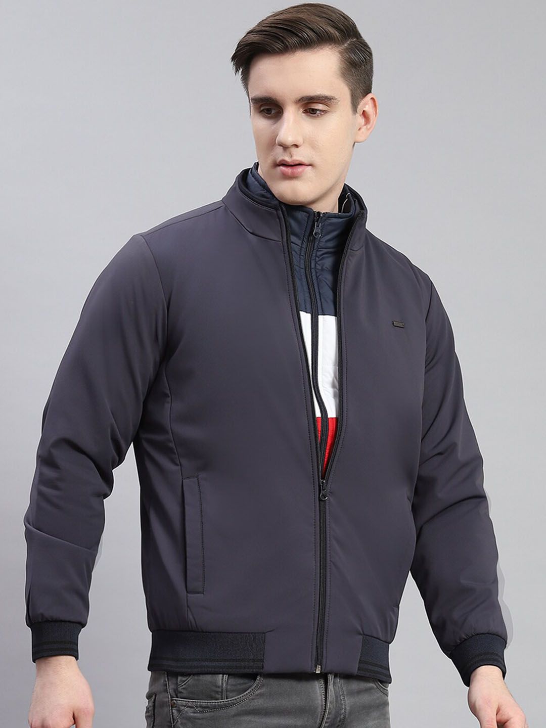 Monte Carlo Mock Collar Lightweight Bomber Jacket