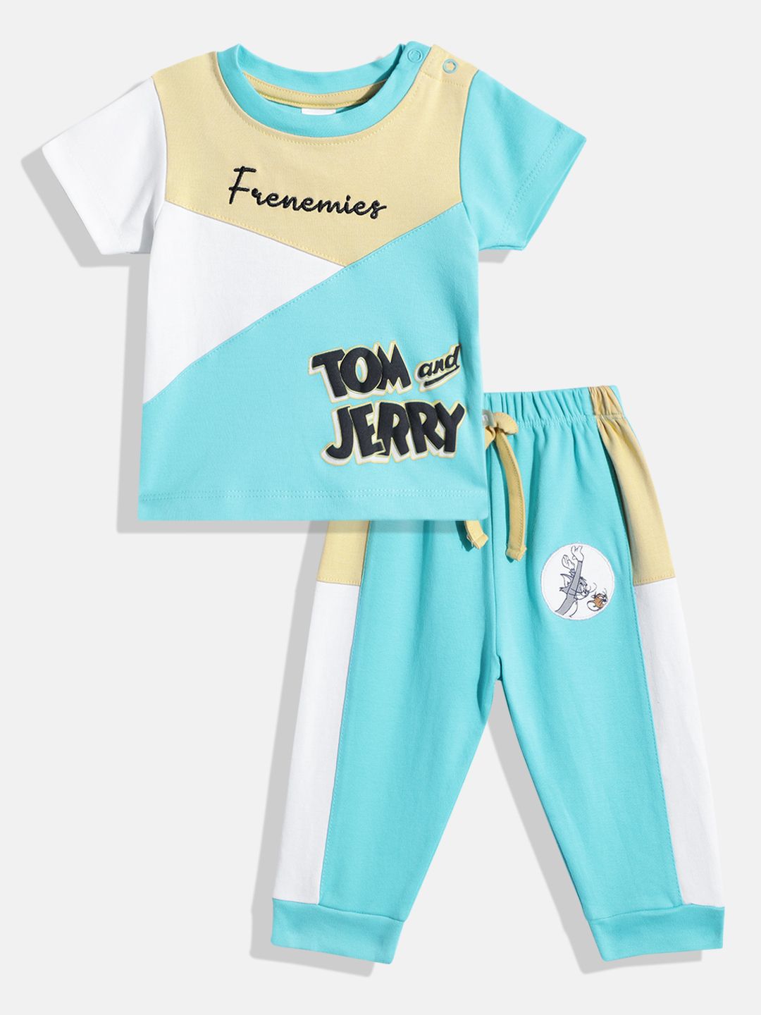 Moms Love Infant Boys Tom & Jerry Printed Pure Cotton Clothing Set