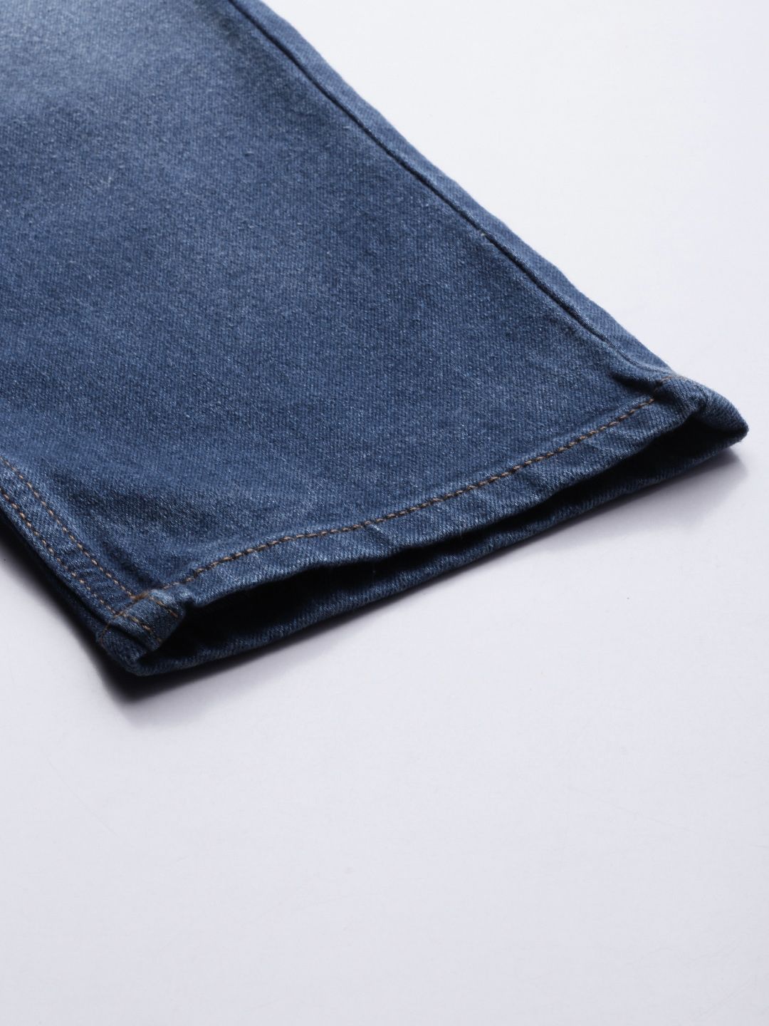 The Indian Garage Co Men Blue Mildly Distressed Heavy Fade Stretchable Jeans