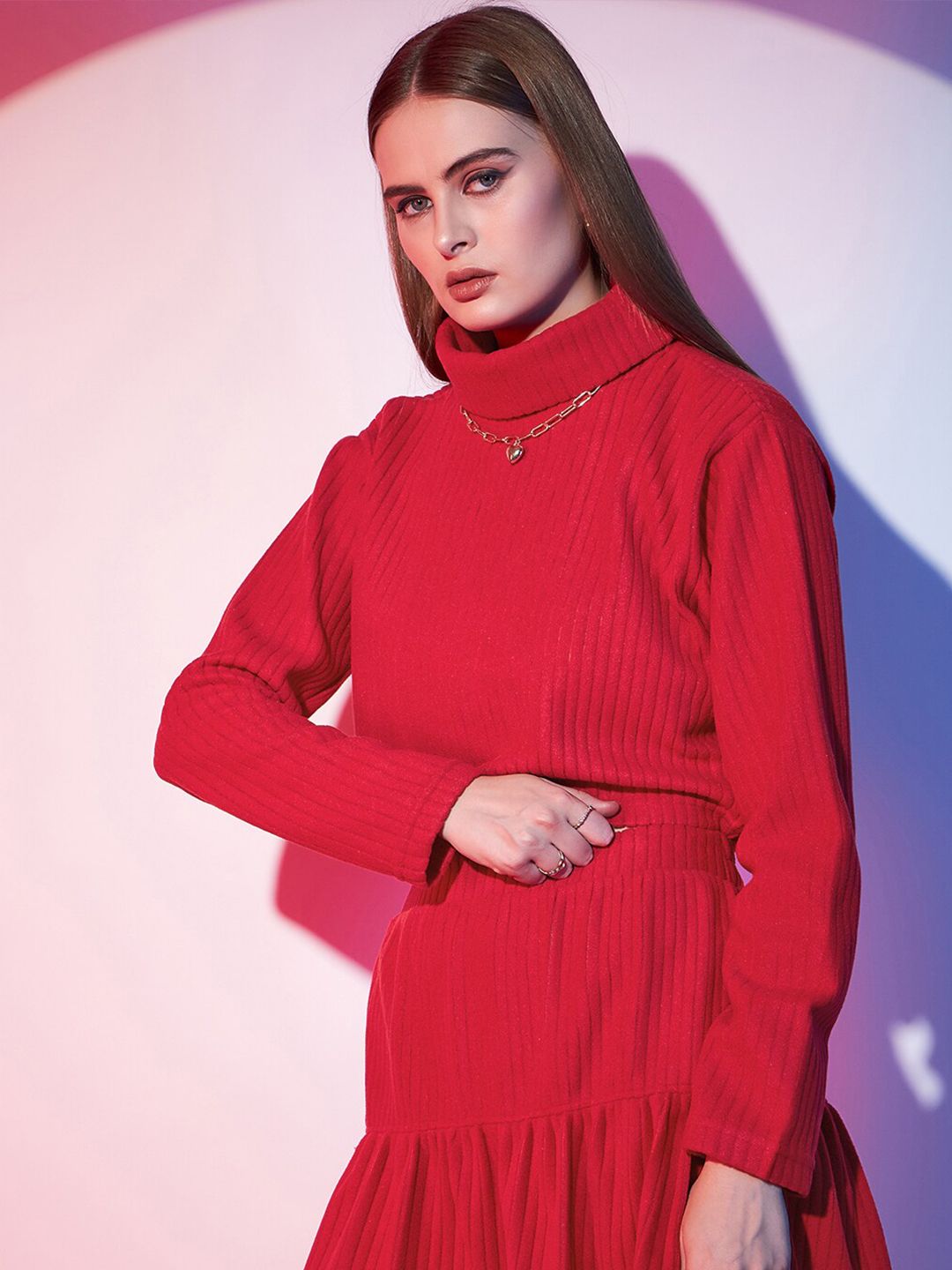STREET 9 Turtle Neck Crop Top