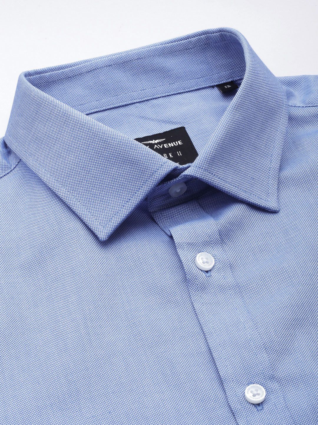 Park Avenue Pure Cotton Self Design Slim Fit Cutaway Collar Formal Shirt