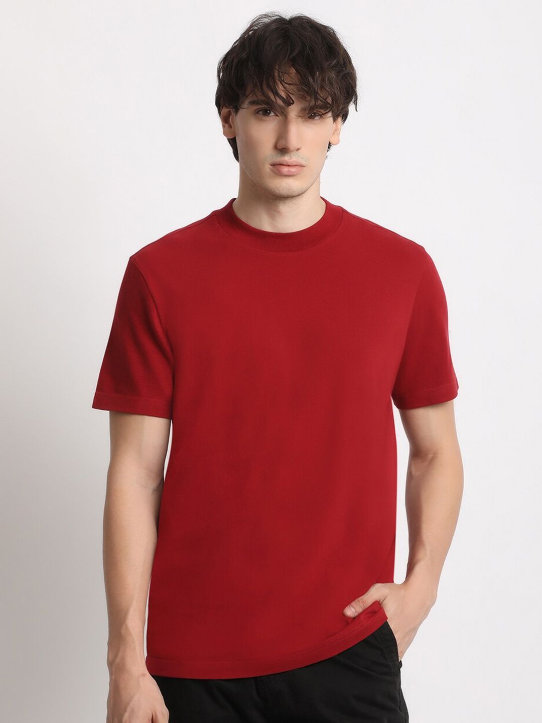 THE BEAR HOUSE Round Neck Pure Cotton Relaxed Fit T-shirt