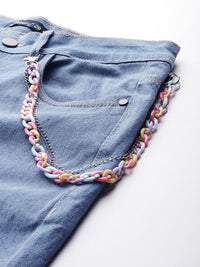 DressBerry Women Stretchable Straight Fit Jeans with Chain